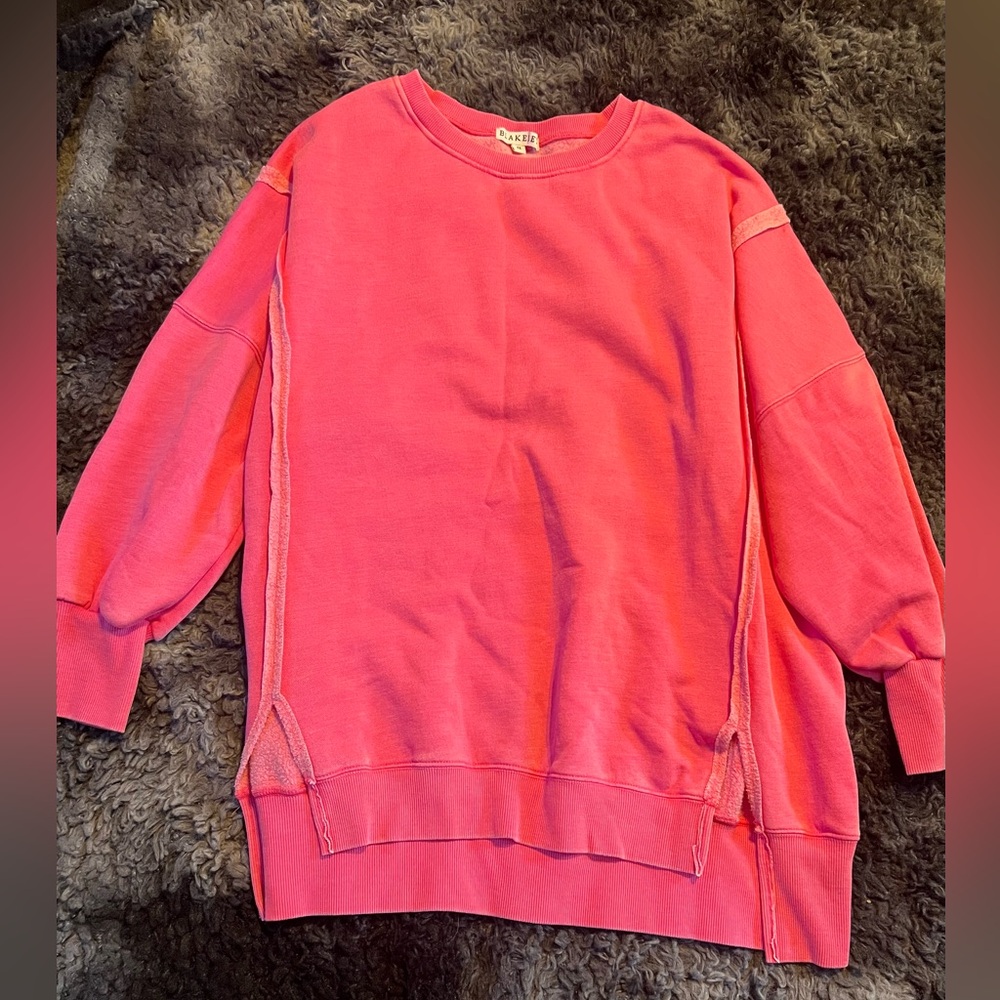 BLAKELEY CLASSIC CREW PULLOVER SWEATSHIRT PINK SIZE 1X